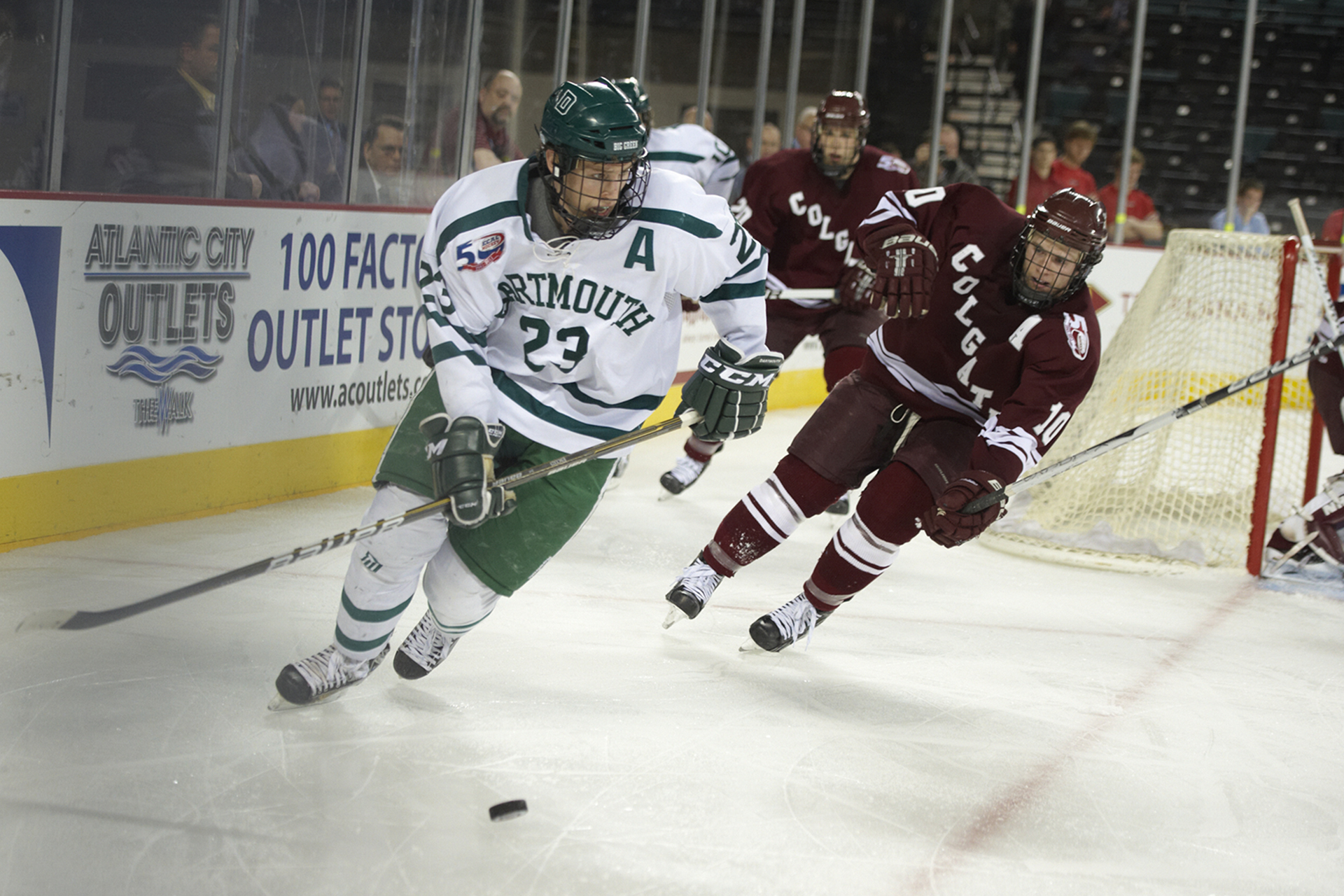 College Hockey: ECAC Hockey Tournament: Dartmouth Adam Estoclet (23) in action vs Colgate during 3rd Place Game at Boardwalk Hall.Atlantic City, NJ 3/19/2011CREDIT: Lou Capozzola (Photo by Lou Capozzola /Sports Illustrated/Getty Images)(Set Number: X85650 TK1 R6 F19 )